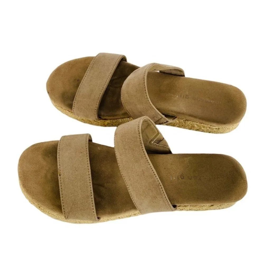 90s Y2K Fashion Steve Madden Platform Espadrille Sandals Taupe Tan